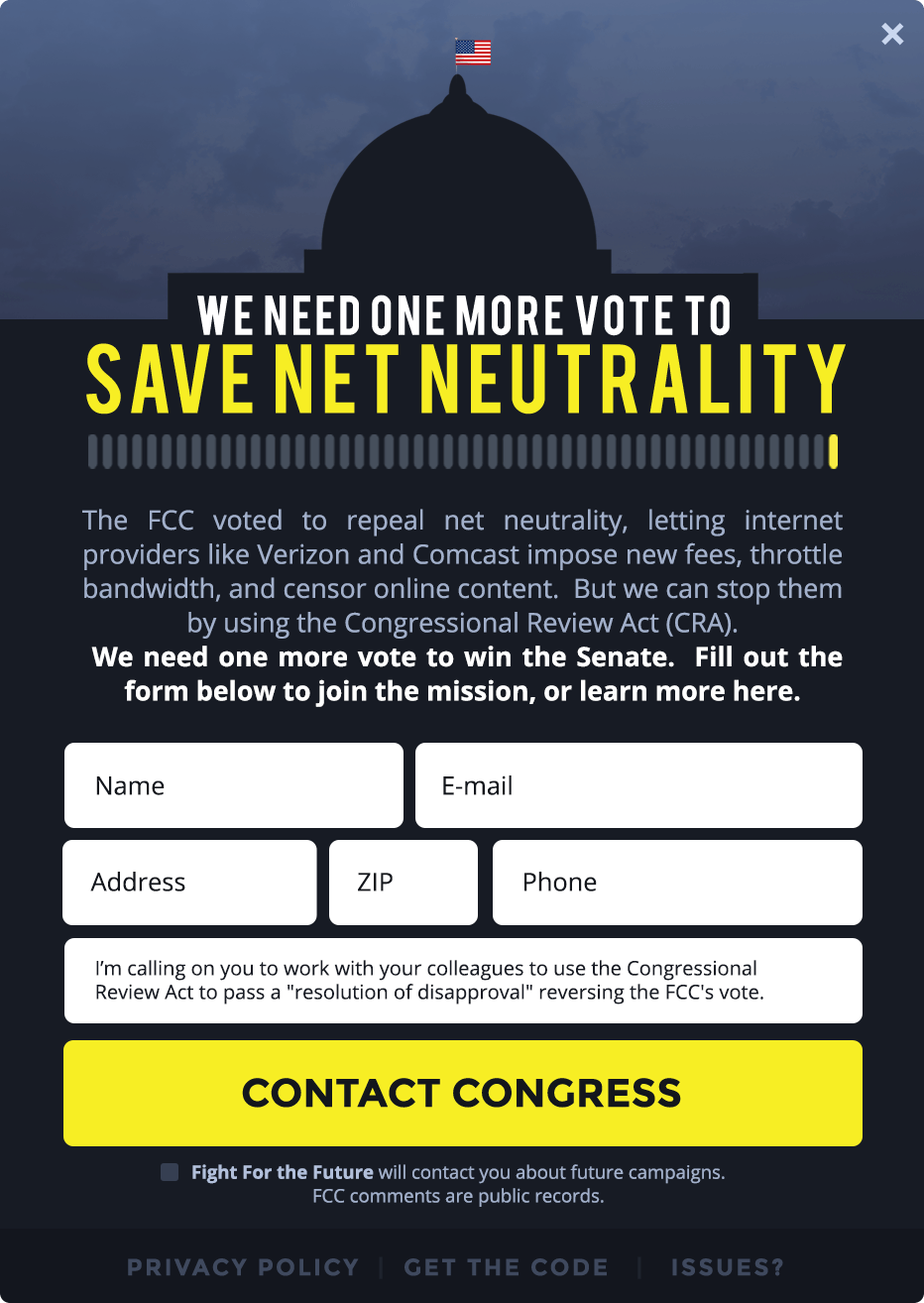 Screenshot of One More Vote Widget